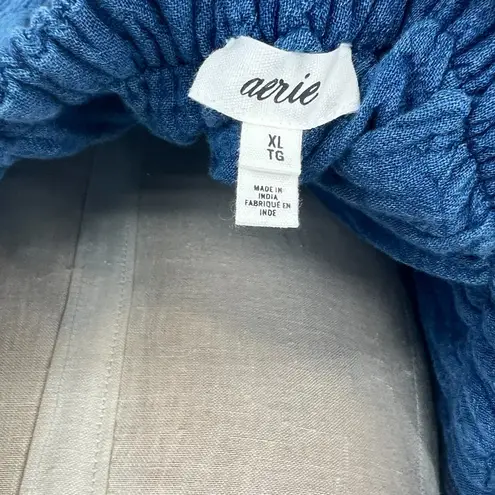 Aerie  Pool to Party Flutter Sleeve Dress Mini Short Sleeve Blue Size XL‎ thumbnail 9