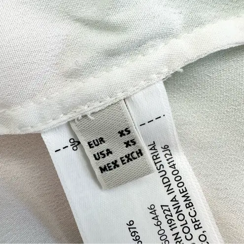 Massimo Dutti Studio Balloon Sleeve V-Neck Watercolor Maxi Dress Size XS NWT