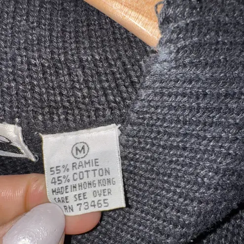 Vtg 80's 90's Y2K Contempo Casuals Black Ivory Harlequin Tunic Sweater Women's M Size M