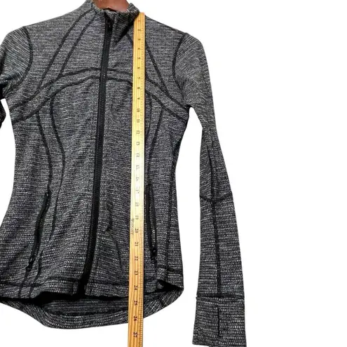 Lululemon Define Jacket Women's Size 6 Luon Black Heathered Variegated Knit