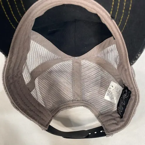 Hard Rock Cafe Hard Rock snake skin print Couture snap back trucker mesh zig zag stitch detail