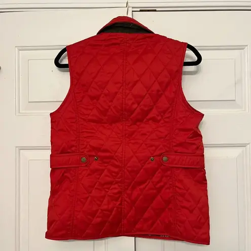 LL Bean Quilted Vest Burnt Orange Red Size XS Gorpcore Preppy New England Warm