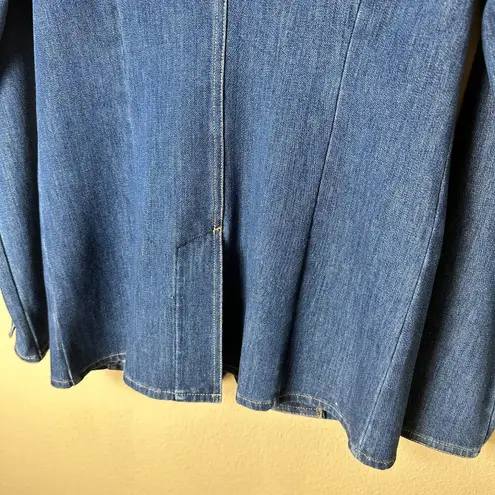 LEVEL 99 Coco Denim Stretch Blazer Jean Jacket Size Small Blue