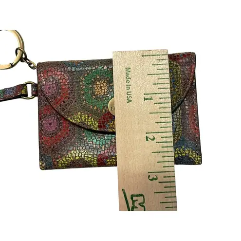 Lodis Calabasas RFID coin Change Purse Used Leather Patterned