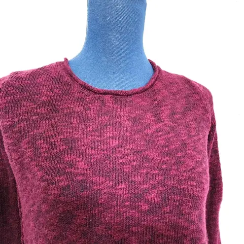 Cloud Chaser Burgundy and Flannel Twofer Sweater