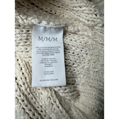 CAbi ‎ New Croquet Pullover Ivory With Neon Wrist Stripe Medium thumbnail 7