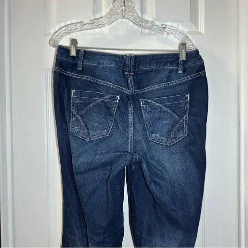 Lane Bryant  Medium/Dark Wash Denim Simply Straight Jeans size 14 petite