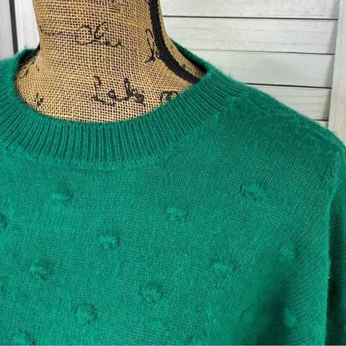 Vylette Bauble Stich Crew Neck Crop Sweater Green Juniors Large Pullover Size undefined