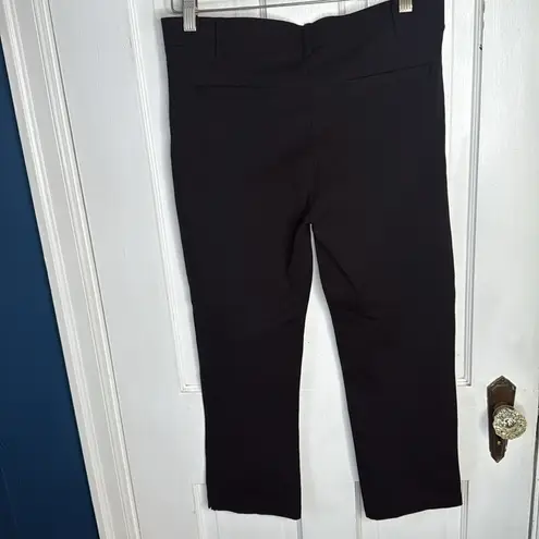 Betabrand Crop Classic Dress Pant Yoga Pants Black #W0249 W1424 Sz M