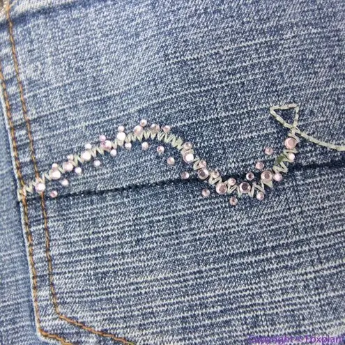 Zana Di Vintage jeans with jewel in back pocket, women's size 16 1/2