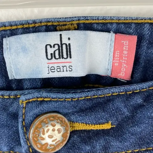 CAbi  Slim Boyfriend Distressed Intentionally Ripped Jeans #3045, Size 2