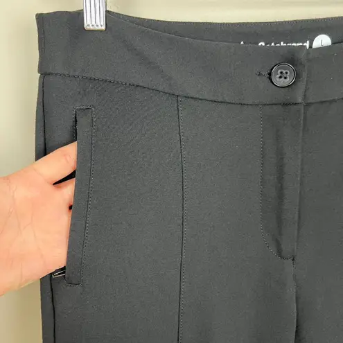 Betabrand Pants Womens Large Petite Black Ankle Zip Ponte Center Seam Slim Leg