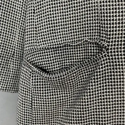 Vintage Paul Stanley Blazer Jacket Women Black White Single Button Boxy Office Size 12