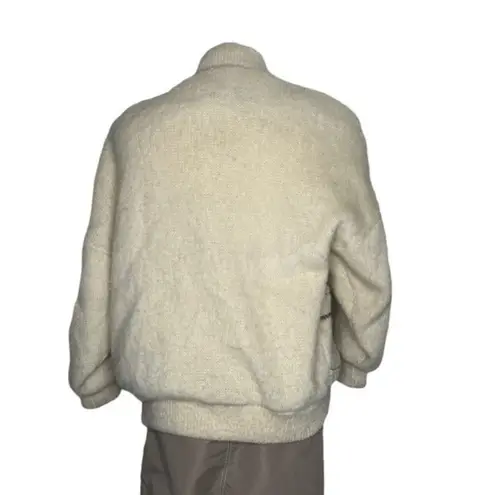 TUNDRA Sweater Jacket Embroidered Pockets 100% Wool Lined Small Vintage 70’s