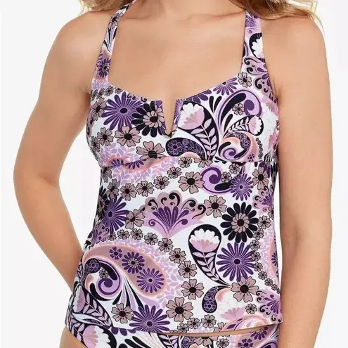 NWT Salt & Cove Purple Paisley Printed V