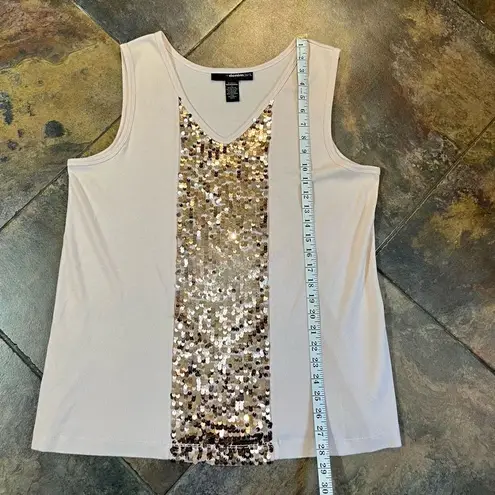 Denim 24/7 Pink Ribbed Sequin Tank Size 1X