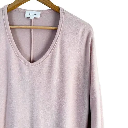 Korye x Stitch Fix‎ V Neck Long Sleeve Soft Sweater in Ballet Pink, Size Small Pink