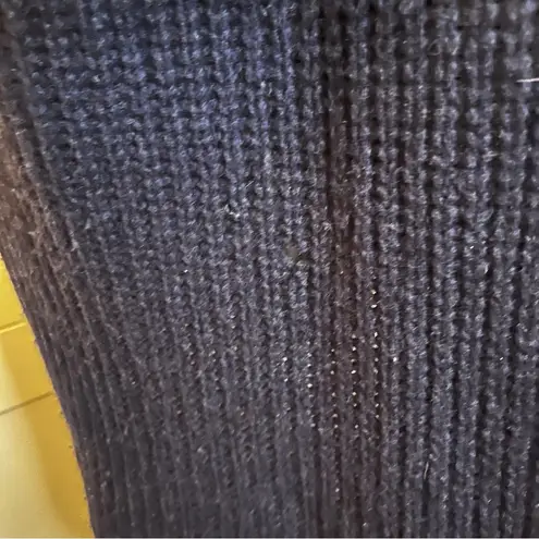 Toad&Co Deep Blue Women's Open Front Sweater 100% Mulesed Wool Large *flaw