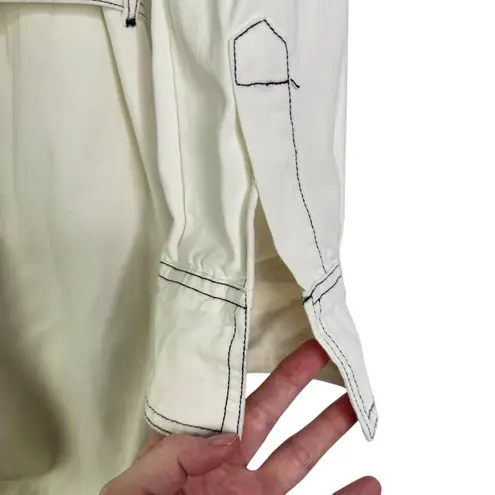 BURU Small Josephine Jumpsuit in White Painter’s Utility Boiler Suit