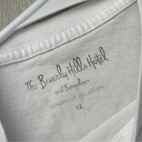 The Beverly Hills Hotel Tshirt crewneck short sleeve unisex White (size 12) cali