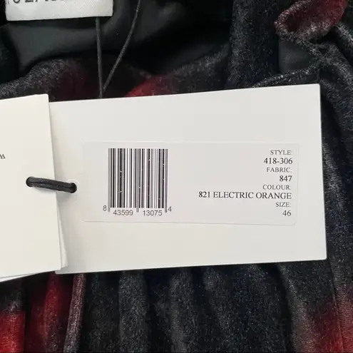 Altuzarra NWT Indira Velvet Dress in Electric Orange 46 XL