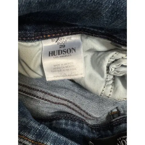 Hudson Womens Signature Midrise Bootcut Denim Jeans 29