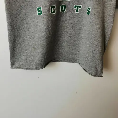 Russell Athletic  Highland Scots T Shirt Womens Gray S Small Graphic Tee Cropped