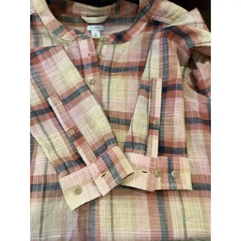 L.L.Bean Day Breeze Shirt Long Sleeve Button Front Small Vintage Khaki