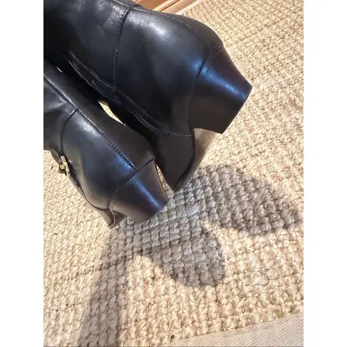 Selby ComfortFlex Brown Leather Riding Boots Low Heel Women’s 7M Brazil Size 7