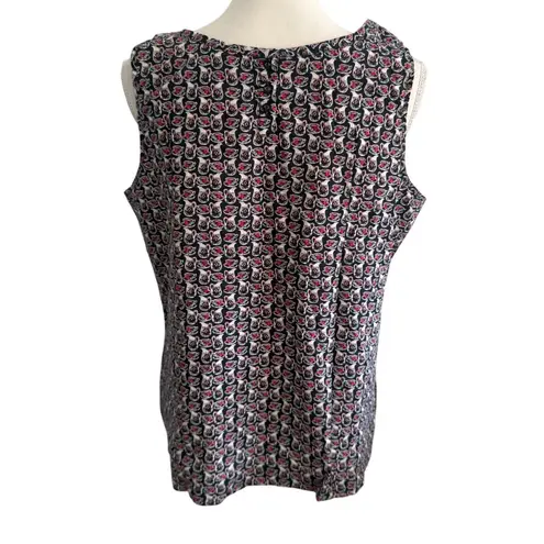 Tommy Hilfiger  Teapot Print Button Detail Tank Top Size Large