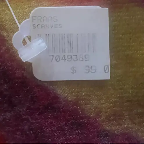 Fraas Luxury Multicolor Abstract Scarf — Bold Artistic Print Red