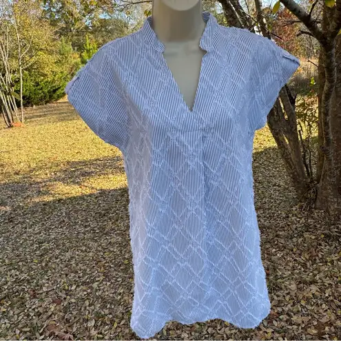 THML Mohair Pinstriped V-Neck Short Sleeve Mini Dress Size XS