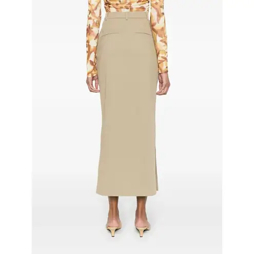 NANUSHKA Edena Skirt in Pebble Large New Womens Long Maxi Chinos Khaki Tan