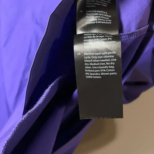 COS Stretch Cotton Boxy Collared Shirt Dress Purple M