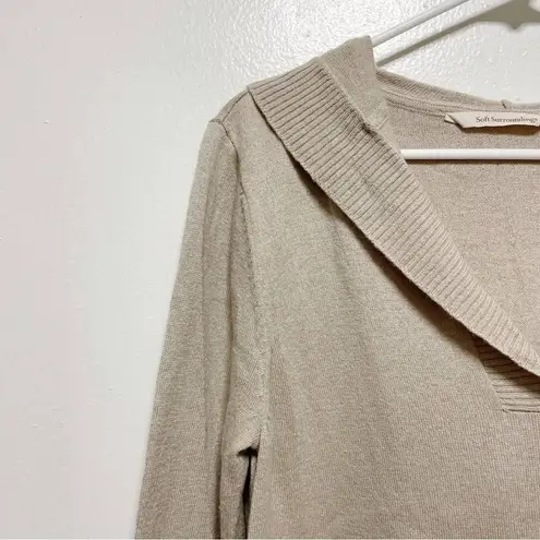 Soft Surroundings Siesta Soft Tunic Tan Sweater