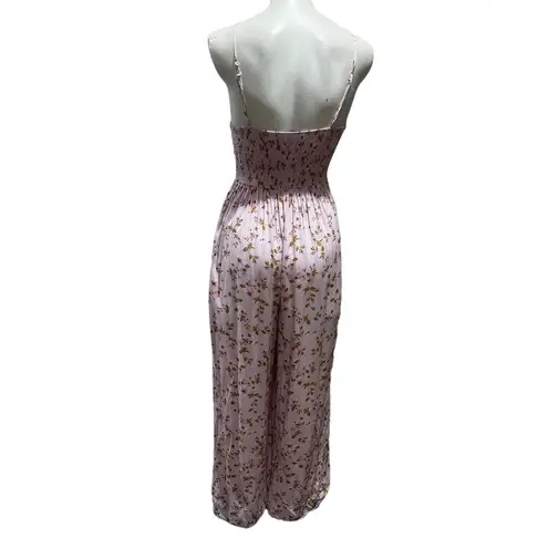 Street Level Society Women's Pink Floral Cami Jumpsuit M Wide
