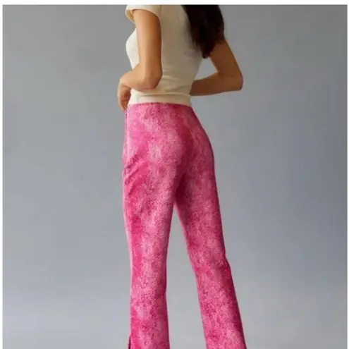 Urban Outfitters  Women’s‎ Pink Vivica Snakeskin Flared Faux Suede Pants Size 10