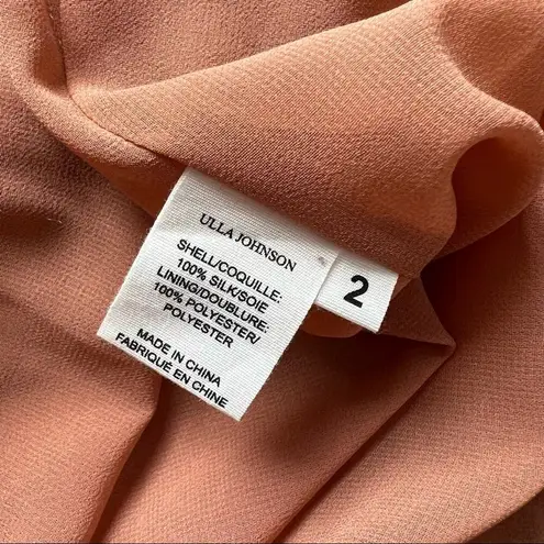 Ulla Johnson Rabia Horizon Brown Printed Silk Blend Maxi Gown Dress Women’s 2