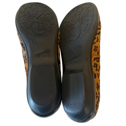 Dansko Olivia Calf Hair Cheetah Print Loafers Flats Slip On Size 41- US 10.5/11