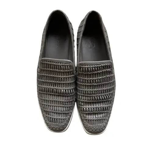 Vince  Stafford Platform Slip On Sneaker Loafer Genuine Leather Woven Women’s 8.5