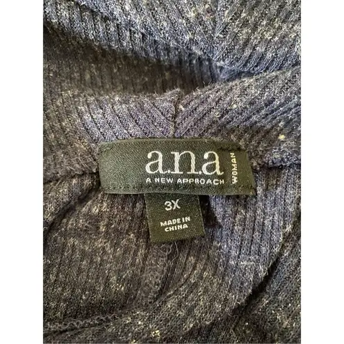 Ana A New Approach Knit Cowl Neck Sleeveless Sweater Everyday Casual School Blue Size 3X