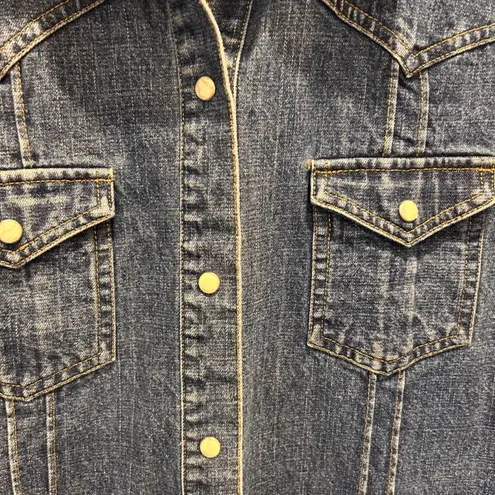 Arizona Jeans Vintage Arizona Jean Company Denim Western Shirt Womens X-Large Long Sleeve