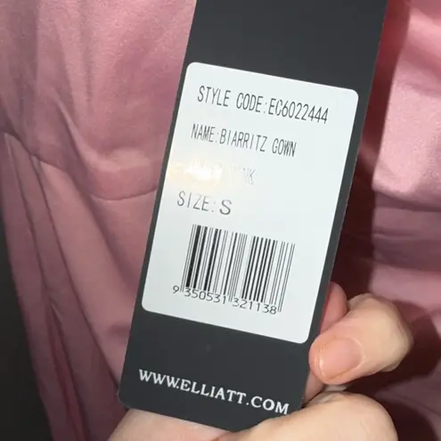 Elliatt Biarritz Gown maxi one shoulder pink Small NWT!