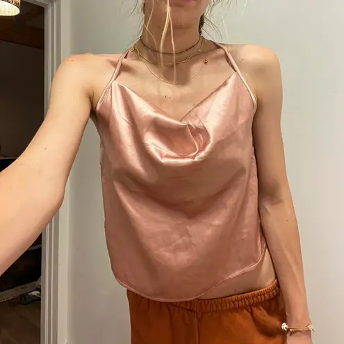 Nasty Gal Cowl Neck Satin Cami Top