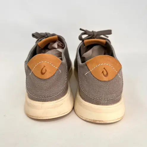Olukai Ki'ihele Li Canvas & Suede Sneaker Grey Size 6.5 Gray