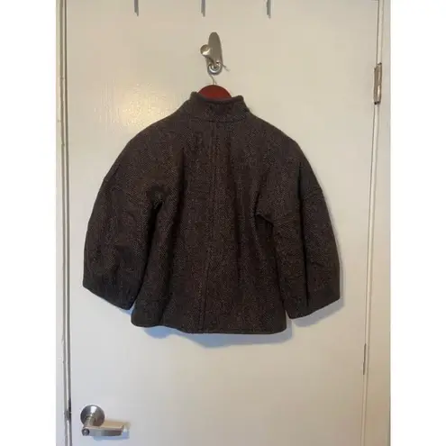 BCBGMAXAZRIA New with Tag  WOOL HERRINGBONE PEA TWEED BALLOON COAT Size Small