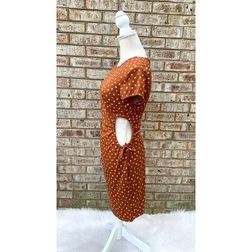 Jessica Simpson NWT  Brown Floral Side Cutout Dress