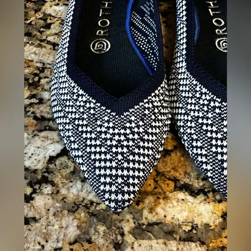 Rothy's Navy Houndstooth  Points Sz 8 -‎ Retired