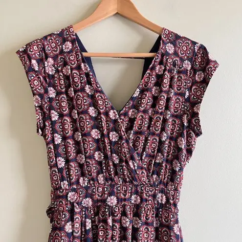 Daniel Rainn Double V Faux Wrap Dress Surplice Neck Belted Womens Size M