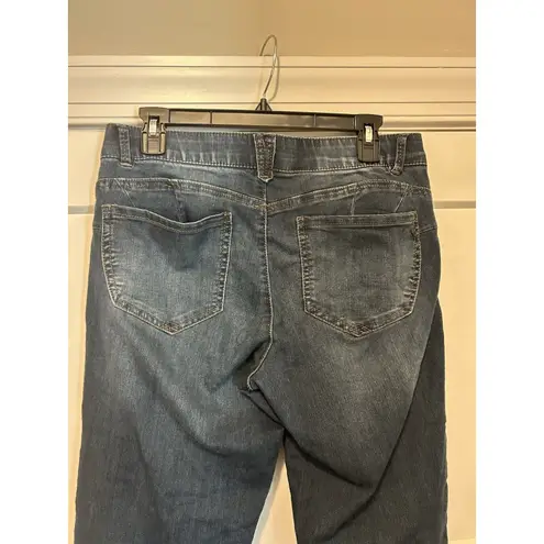 Democracy Ab Technology Skinny Jeans Womens Size 10 Mid Rise Dark Light Distress